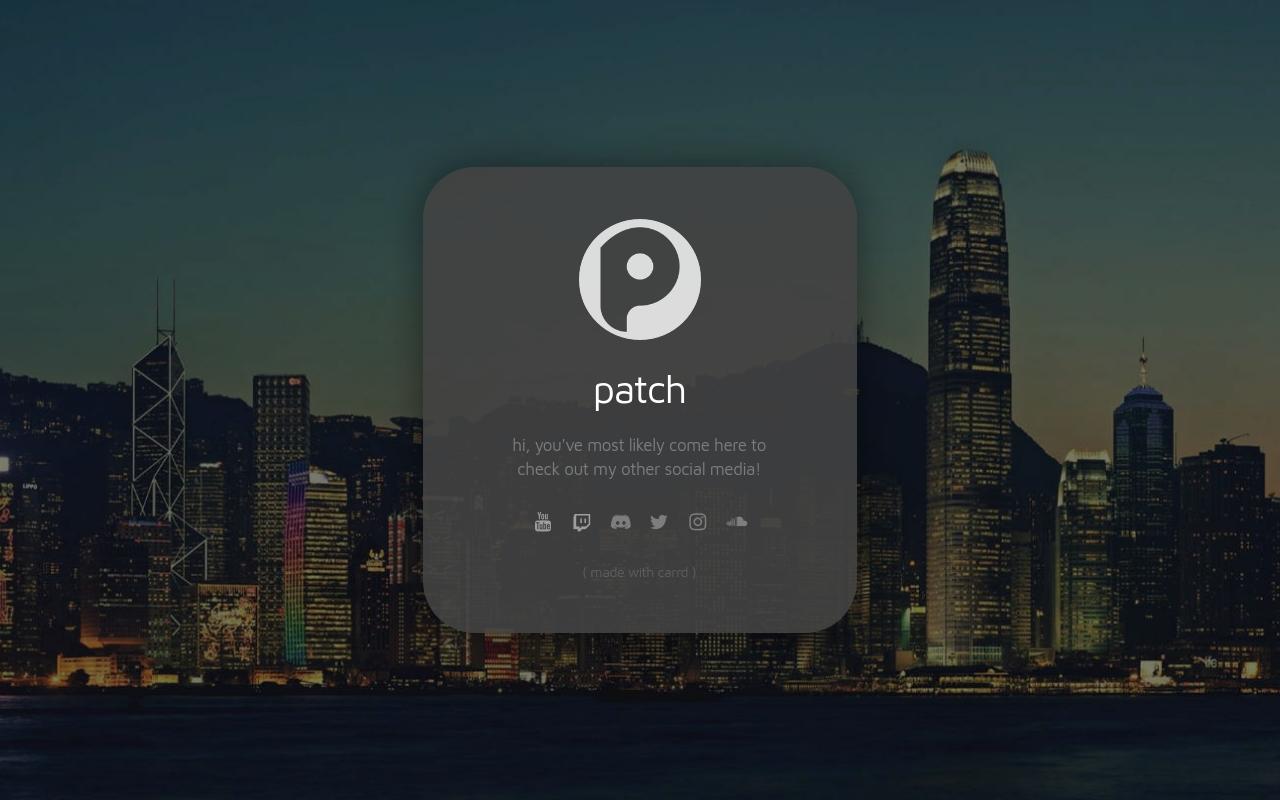 Carrd profile picture for @patch